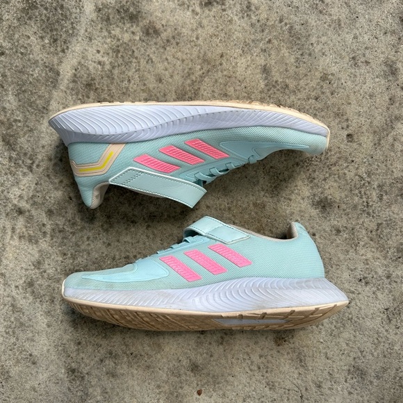 adidas Kids Sneakers in Light Blue and Pink, size youth 4 - Picture 5 of 9